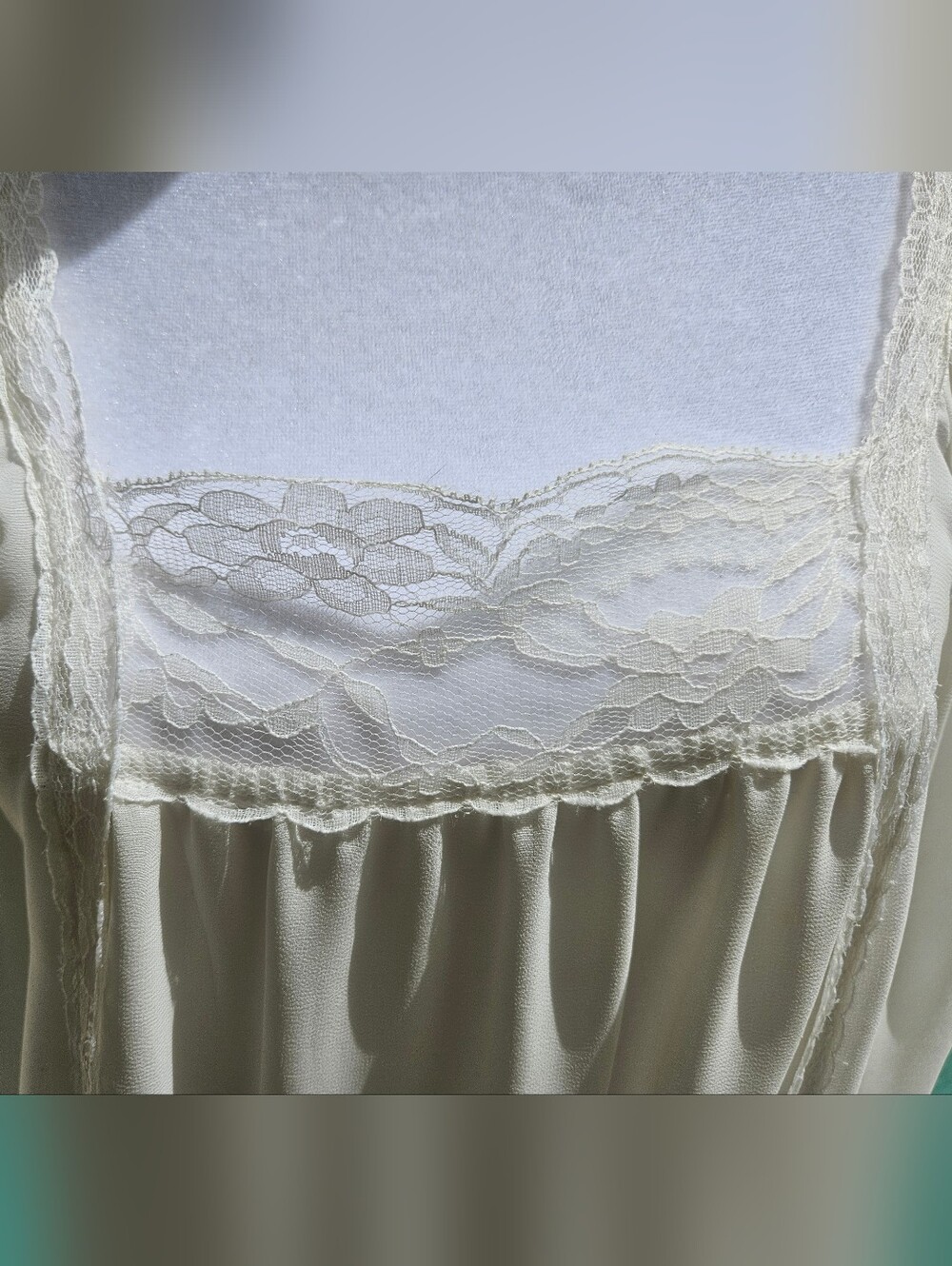 KappAhl Cream White Sheer Blouse Size XS Feminine Festival Retro Y2K Bohemian - Picture 2 of 11